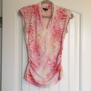 Vince Camuto pink & white sleeveless top - small